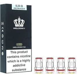 UWell Crown 5 Replacement Coils, UN2, Meshed-H, Compatible with Crown 5 Tank 4 Pack