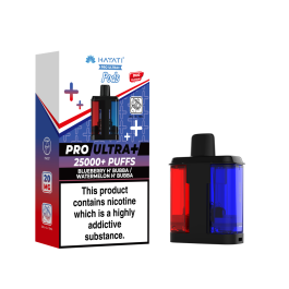 Hayati Pro Ultra 25K - Blueberry Hubba Bubba + Watermelon Hubba Bubba Prefilled Vape Pod