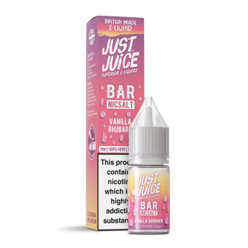 Just Juice - Vanilla Rhubarb Nic Salt E-liquid Vape Juice