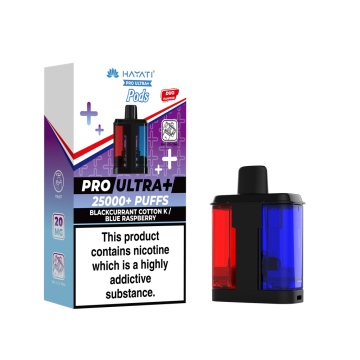 Blackcurrant Cotton K + Blue Raspberry - Hayati Pro Ultra 25k Pre-fill Pod