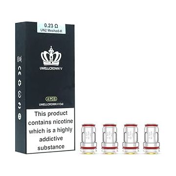 UWell Crown 5 Replacement Coils, UN2, Meshed-H, Compatible with Crown 5 Tank 4 Pack