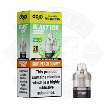 Dojo 10K - Sour Peach Gummy Refill Vape Pod