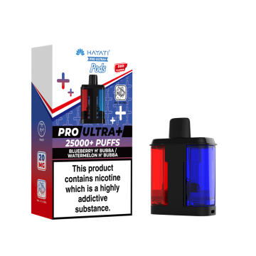 Hayati Pro Ultra 25K - Blueberry Hubba Bubba / Watermelon Hubba Bubba Prefilled Vape Pod