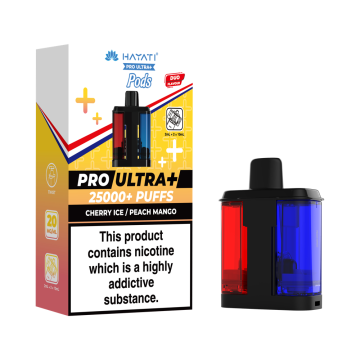 Hayati Pro Ultra 25K - Cherry Ice / Peach Mango Prefilled Vape Pod