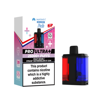 Hayati Pro Ultra 25K - Fruit Bomb / Strawberry Watermelon Bubblegum Prefilled Vape Pod