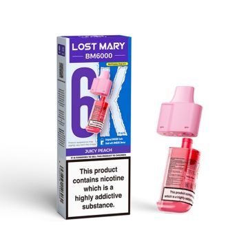 Lost Mary BM6000 - Juicy Peach Prefilled Vape Pod