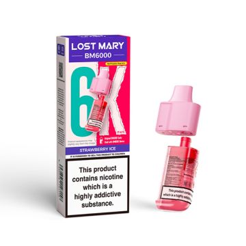 Lost Mary BM6000 - Strawberry Ice Prefilled Vape Pod