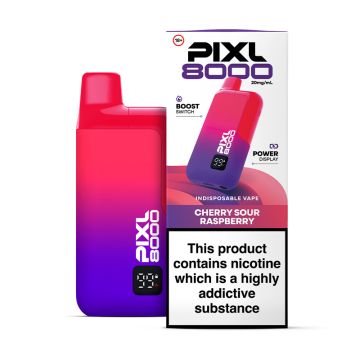 Pixl 8000 - Cherry Sour Raspberry Prefilled Vape Kit