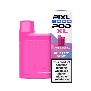 Pixl 8000 - Blue Razz Chew Prefilled Vape Pod