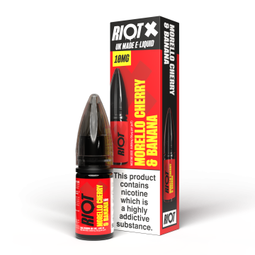 Riot X - Morello Cherry and Banana Nic Salt E-Liquid Vape Juice