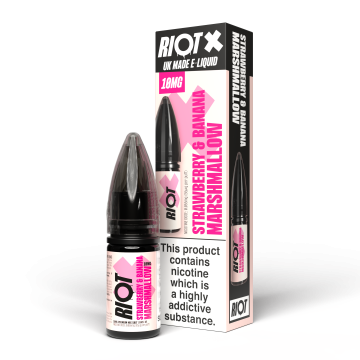 Riot X - Strawberry Banana Marshmallow Nic Salt E-Liquid Vape Juice