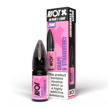 Riot X - Grape & Strawberry Nic Salt E-Liquid Vape Juice