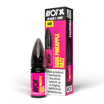 Riot X - Sour Pineapple Razz Nic Salt E-Liquid Vape Juice