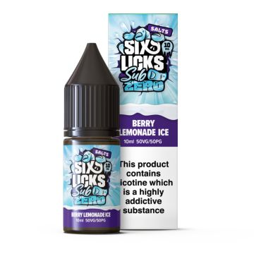 Six Licks Sub Zero - Berry Lemonade Ice Nic Salt
