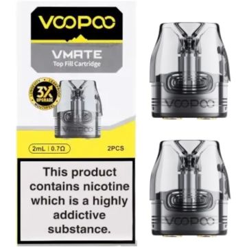 Voopoo Vmate Pods Top Fill - 2 Pack Compatible with Vmate Kit