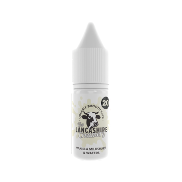 The Lancashire Creamery - Vanilla Milshake Wafer Nic Salt E-liquid Vape Juice